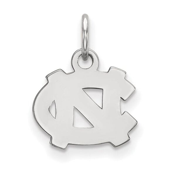 14k White Gold North Carolina XS (Tiny) 'NC' Charm or Pendant
